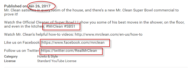 Mr Clean Super Bowl LI Commercial YouTube Info